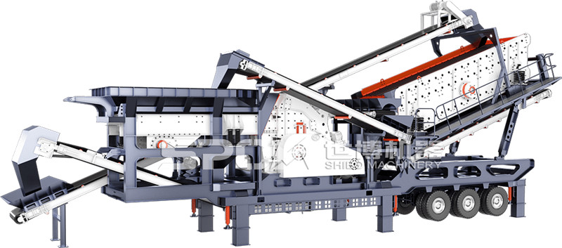 移动式三组合1315反击破碎石机 移动式三组合1315反击破碎石机