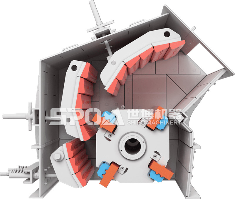 三腔反击破碎机内部结构图 三腔反击破碎机内部结构图
